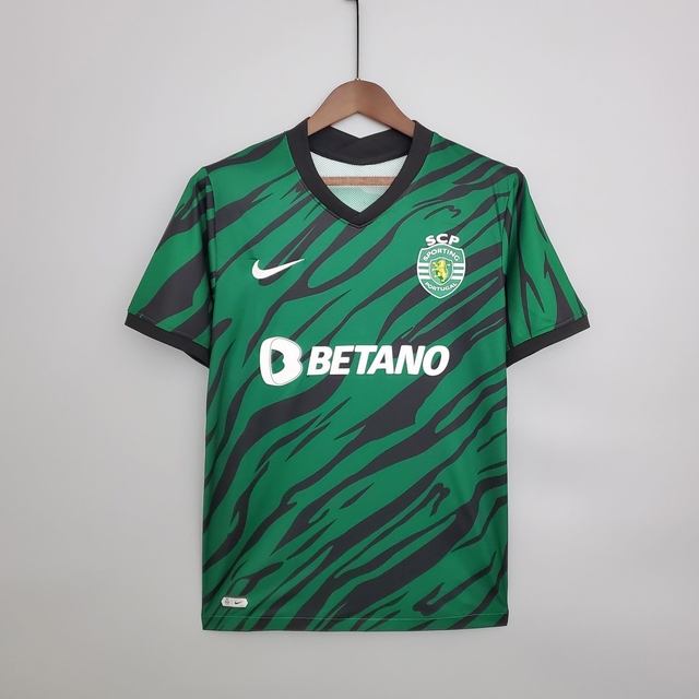 Camisa Sporting De Portugal III 21/22 Nike Masculino Verde e Preta