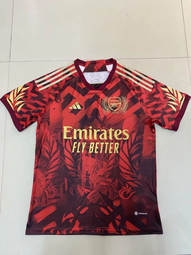 Camisa Arsenal 23/24 Vermelha e Dourada - edição especial
