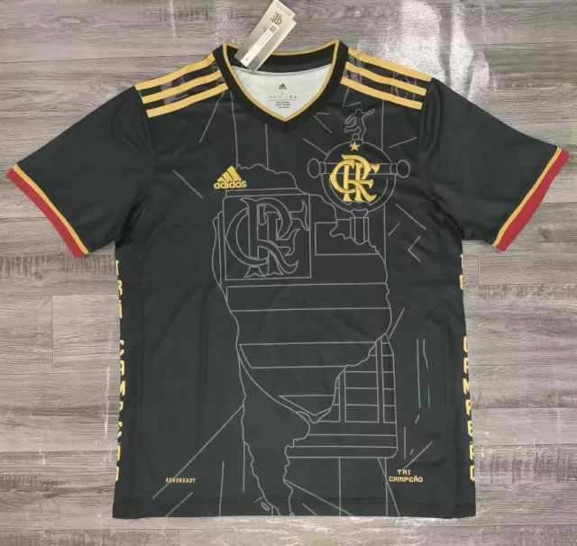 Camisa Flamengo Tricampeão Libertadores 22/23 Preta e Dourada