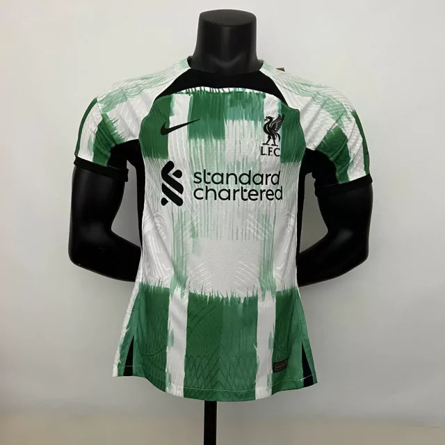 Camisa Liverpool Treino 23/24 Versão Jogador - Branca e Verde
