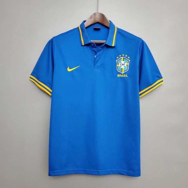 camisa polo seleção brasileira azul - FUTBOYMARCA