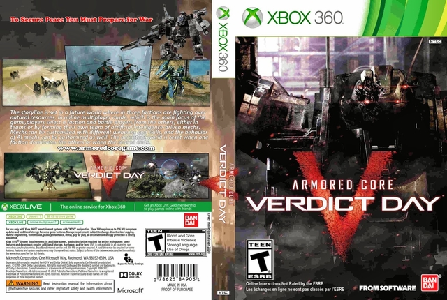 Armored Core Verdict Day - XBox 360 - Mastra Games