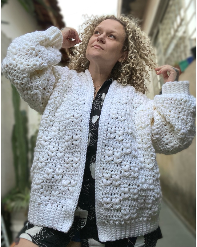 casaco crochet - Comprar em azuslazus