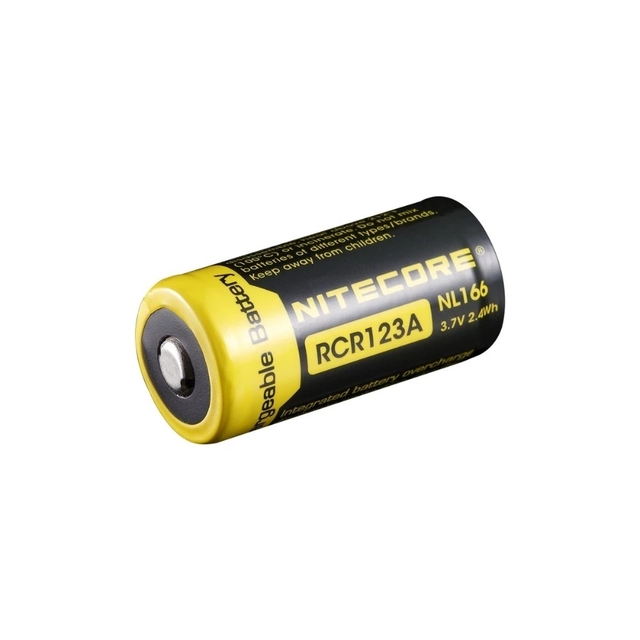 Bateria 16340 - RCR123A 3.7V Nitecore 650 mah - NL166 - Circuito de  proteção / Protegida - Alta Performance - Original