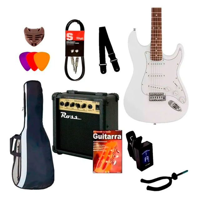 Combo Guitarra Electrica + Amplificador + Accesorios