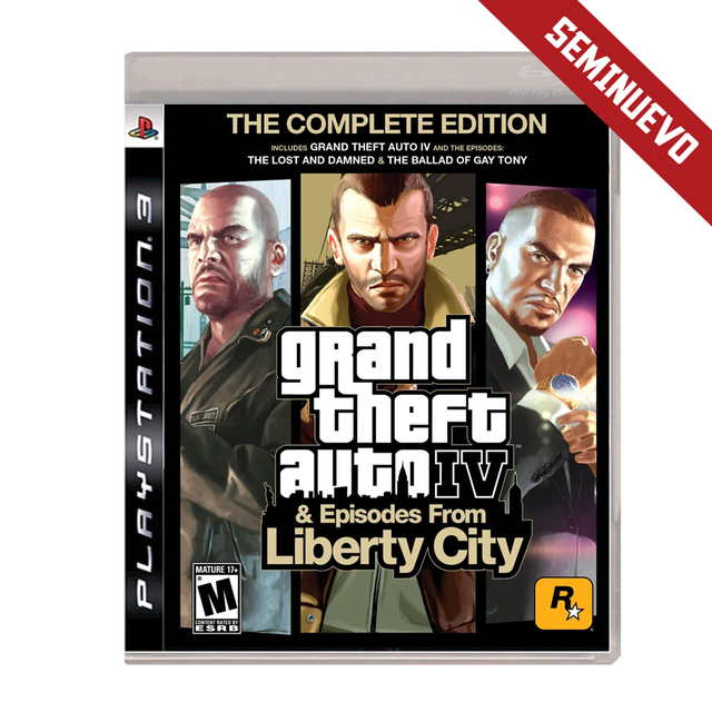 GTA IV & EPISODES FROM LIBERTY CITY COMPLETE EDITION - PS3 FISICO USADO