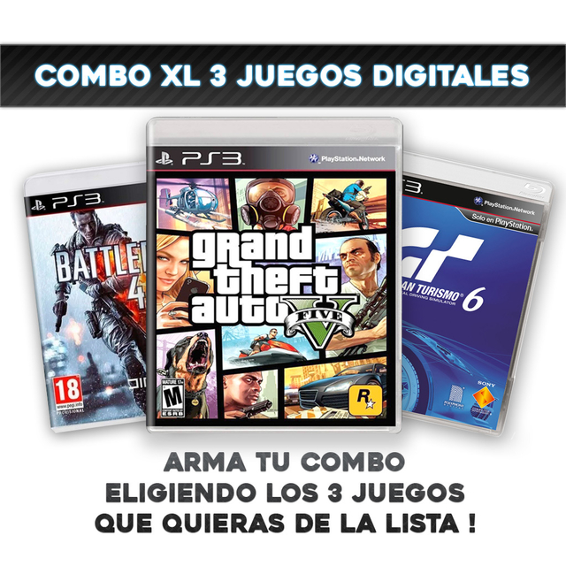 COMBO XL x 3 JUEGOS - PS3 DIGITAL - gamerzone