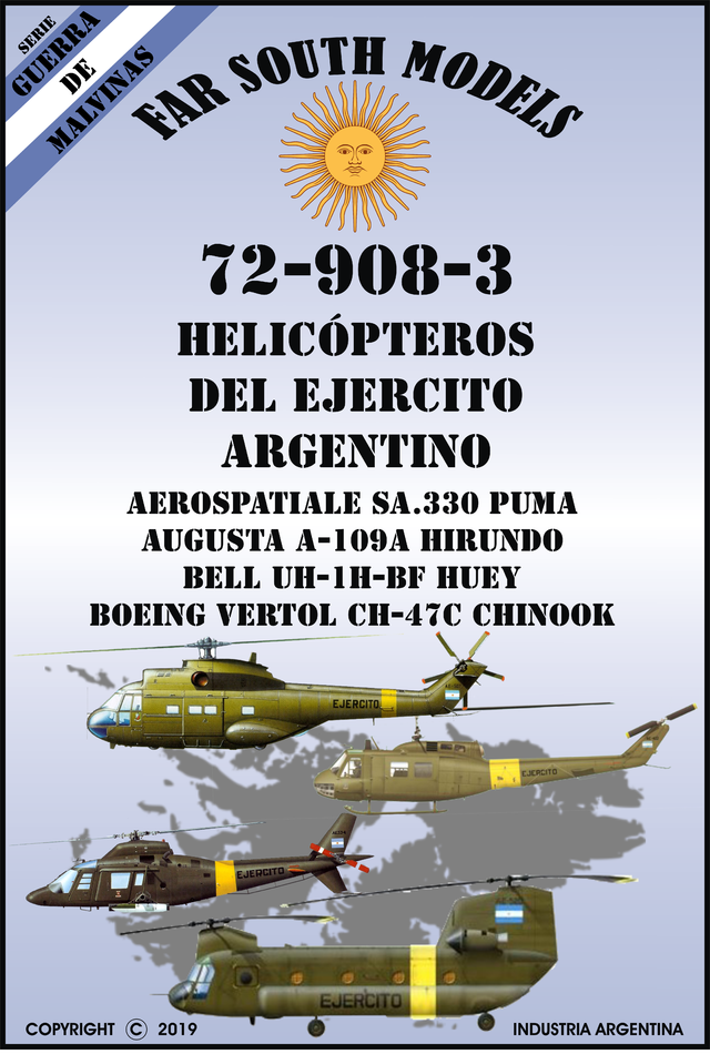 SA 330 Puma Ejército Argentino Malvinas 1/100 model kit