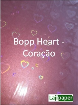 Bopp Hologr Fico Heart Cora Es Metro Cm X M