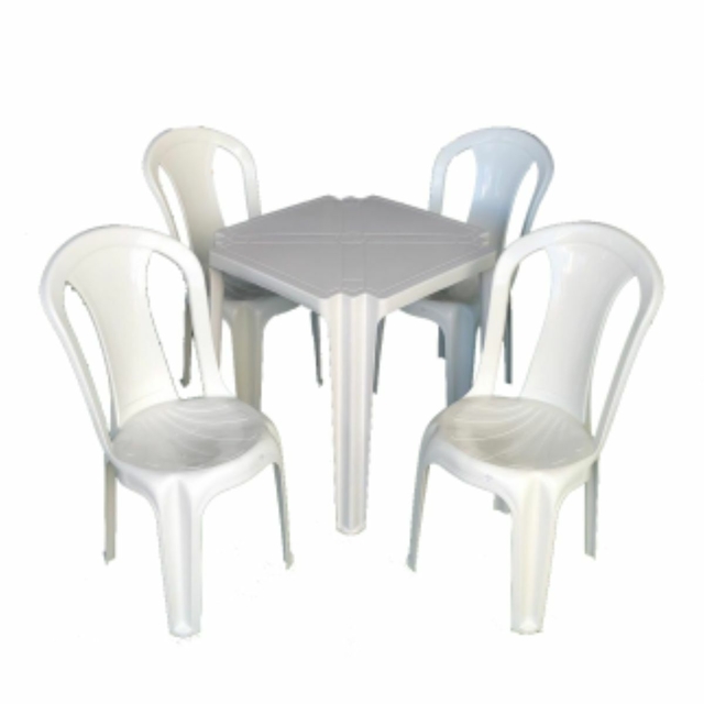Conjunto Mesa de Plástico Monobloco com 4 Cadeiras Ametista, jogo de  cadeiras de plastico - thirstymag.com