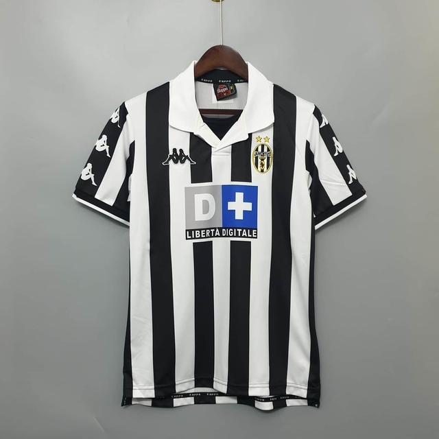 Camisa Juventus Retrô 1999/2000 Preta e Branca - Kappa