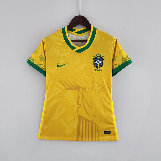 Camisas Seleção Brasileira I 2022 Concept Feminina - Fute Brasil