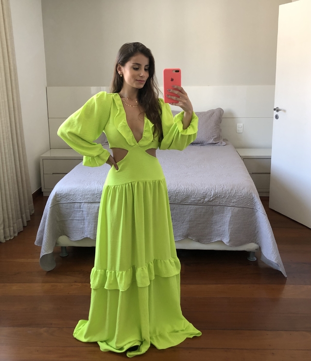 Vestido Georgia Verde Limão - Comprar em FIMY STORE