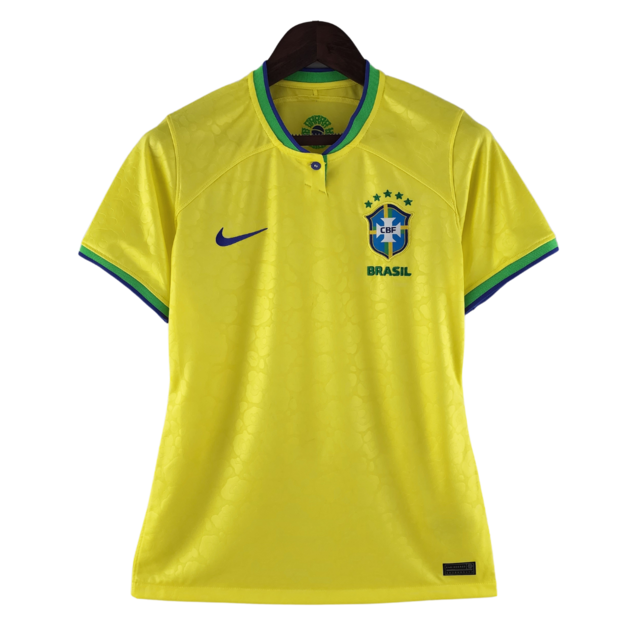 Camisa Seleção Brasil Home 2022 - Torcedor Nike Feminina - Amarela