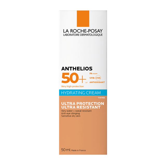 Crema hidratanta pentru tenul sensibil Anthelios cu SPF 50+, 50ml, La Roche-Posay La Roche-Posay