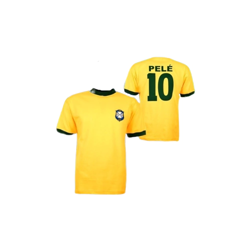 Camisa Brasil 1970 Personalizada Pelé 10 Amarelo Frete Grátis