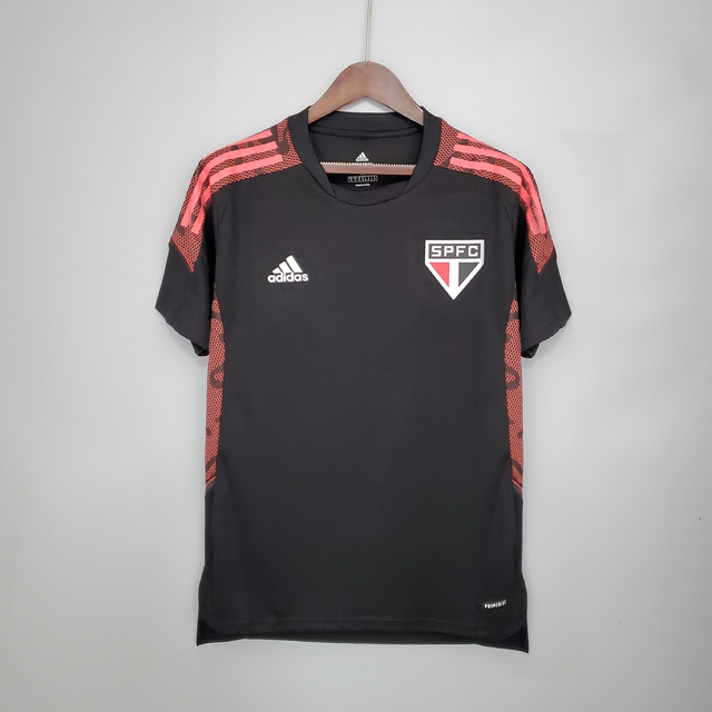 Camisa de treino São Paulo FC 21/22 Torcedor Adidas Masculina Preta