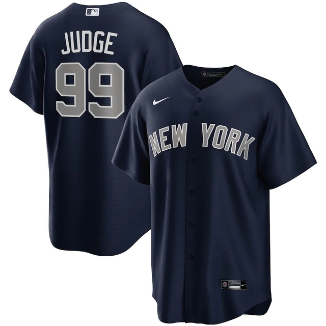 Camisa Baseball Mlb New York Yankees Azul Marinho #99 Judge