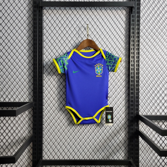 Body Baby Seleção Brasil II 22/23 Nike Azul