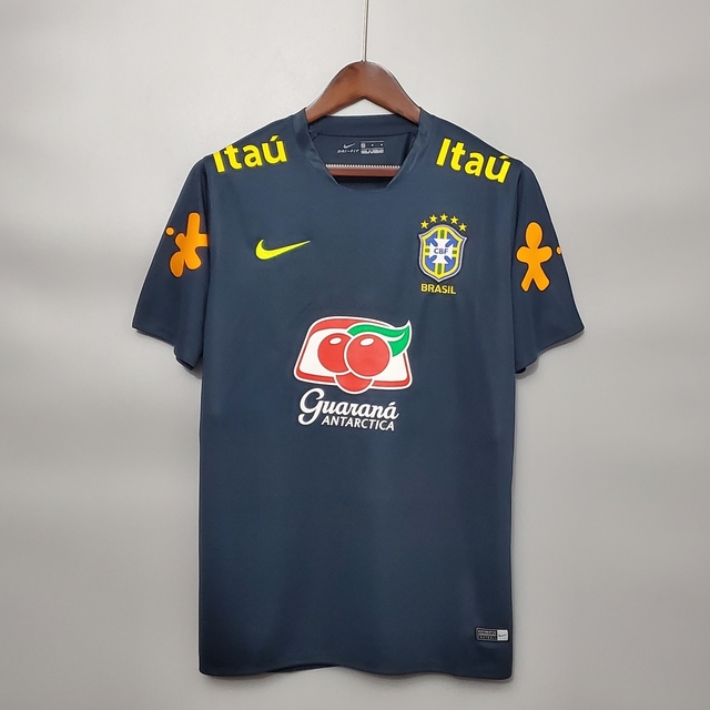Camisa Seleção Brasil Treino 2018 Retrô NIke Masculina Azul Petróleo -  PRONTA ENTREGA