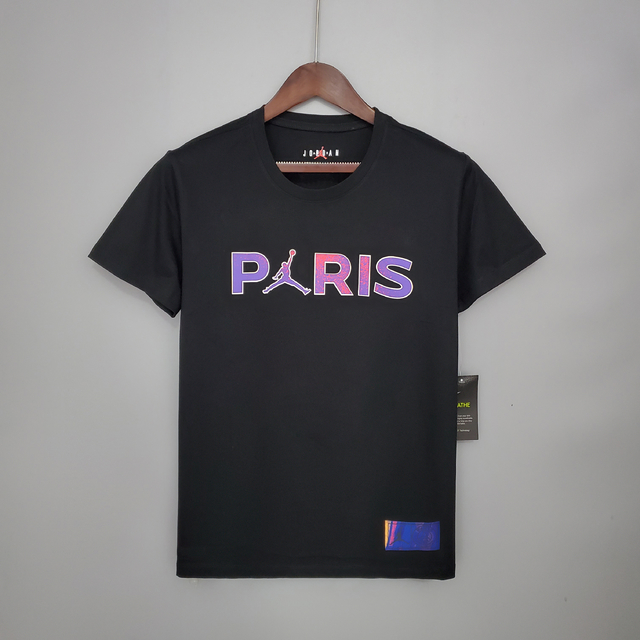 Camiseta Casual Jordan Paris Escrita Preta