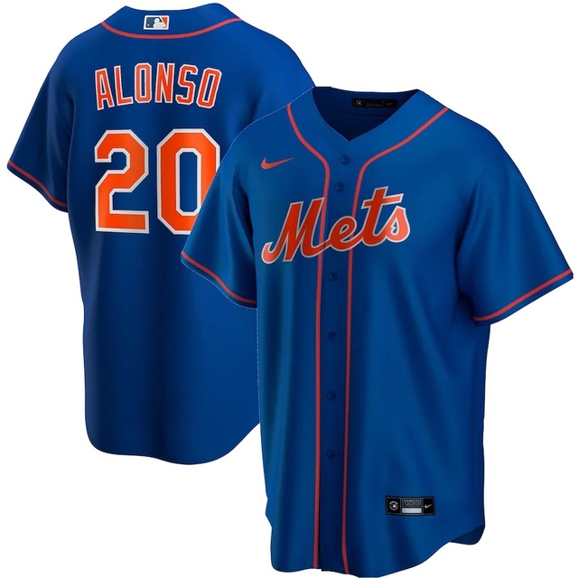 Camisa Baseball Mlb New York Mets Azul #20 Alonso