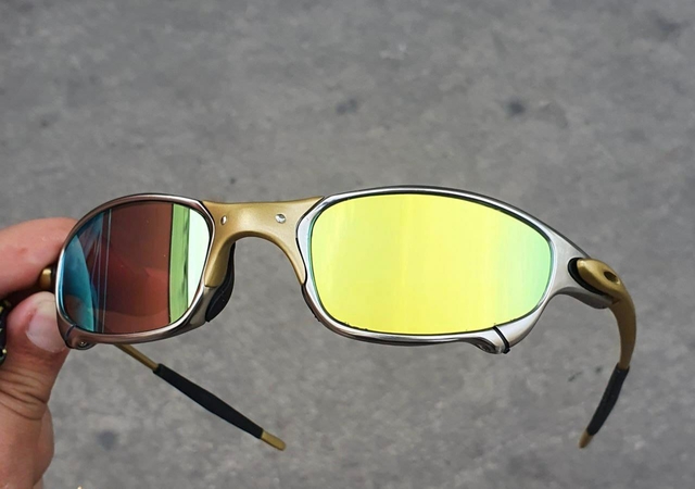 Óculos De Sol Oakley Juliet Armação 24K Lentes Gold Brilho Reto