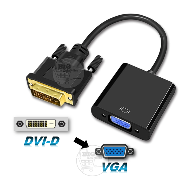 Adaptador Conversor Dvi-D A Vga Activo | Conecta De Pc A Monitor