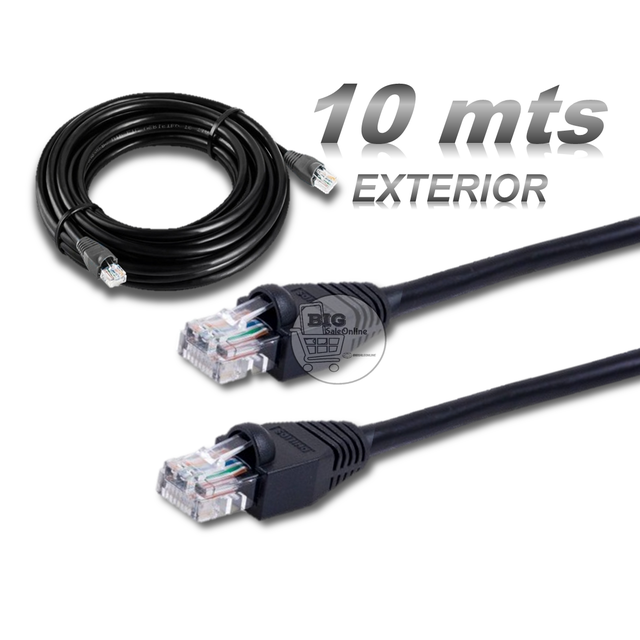 Cable De Red Internet Exterior 10mts Cat 5e Cable Utp Rj45