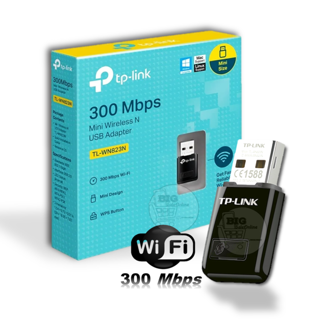 Adaptador Antena Wifi Usb Tp-link Pc Escritorio 300 Mbps