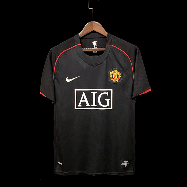 Camisa Manchester United 2007/08 Nike Retrô - Preta