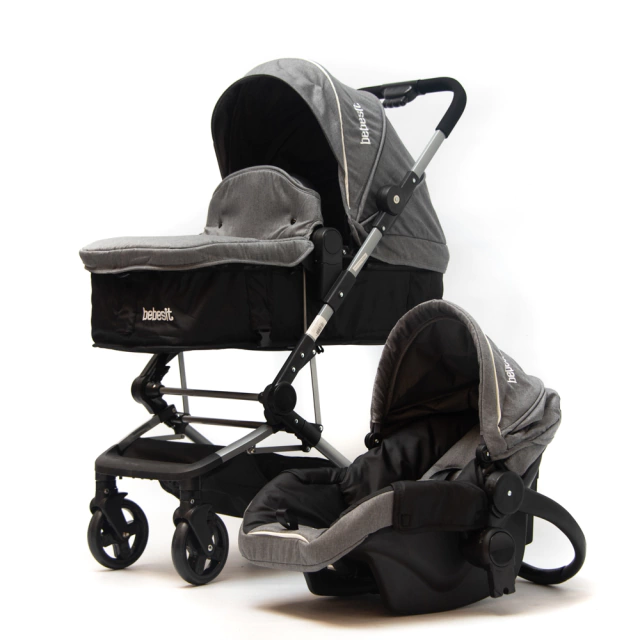 Cochecito 3 en 1 Travel System Gris - Bebesit