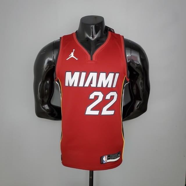 Camisa Regata de Basquete NBA Miami Heat Jimmy Butler nº 22 Vermelha