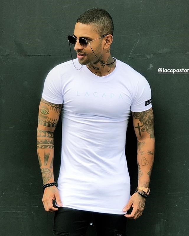 Camiseta Longline Branca Lacapa - L&F Store || LF Store