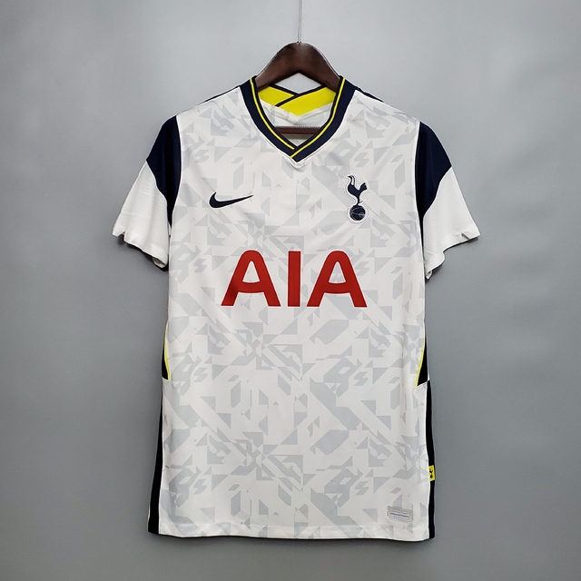 Camisa Tottenham Home 20/21 - Torcedor/Masculino - Branco, Azul e Amarelo -  Nike
