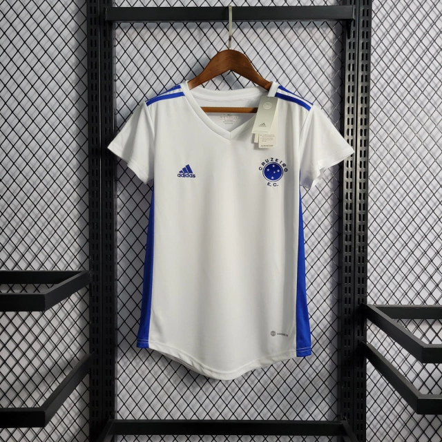 Camisa Cruzeiro Away 22/23 s/n° Torcedor Adidas Feminina - Branco