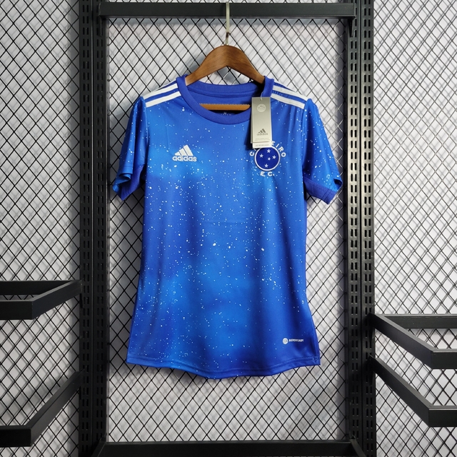 Camisa Cruzeiro Home 22/23 s/n° Torcedor Adidas Feminina - Azul