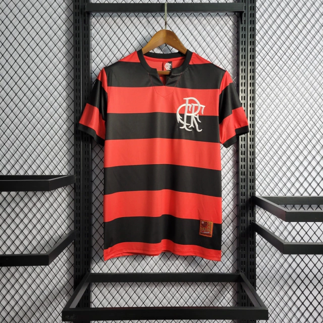 Camisa Retrô Flamengo 78/79 - Vermelho+Preto