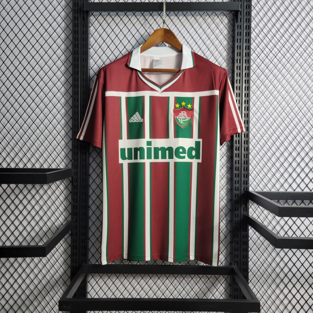 Camisa Retro Fluminense Home 02/03 Adidas - Vermelho+Verde