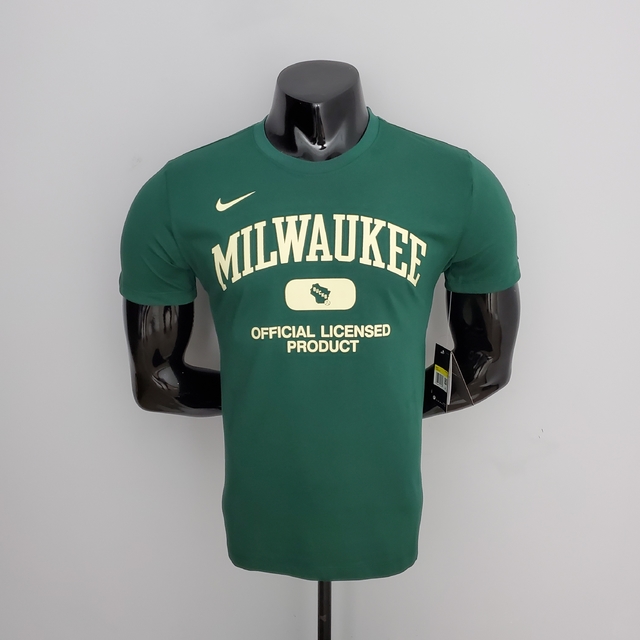 Camisa Milwaukee Bucks Nike Casual - Verde