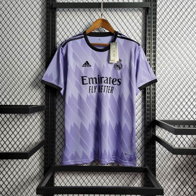 Camisa Real Madrid Away 22/23 s/n° Torcedor Adidas Masculina - Roxo