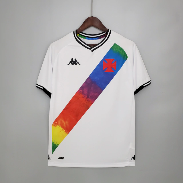 Camisa Vasco da Gama LGBTQIA 21/22 s/n° Torcedor Kappa Masculina - Branco