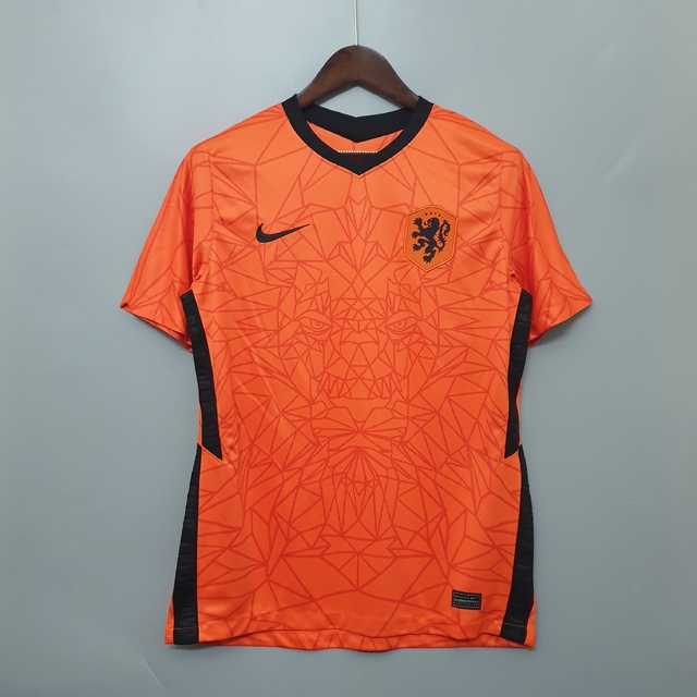 Camisa Seleção Holanda Home 20/21 s/n° Torcedor Nike Masculina - Laranja