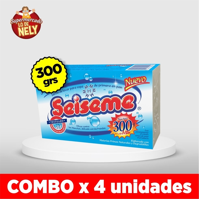 Jabón blanco en pan SEISEME X300 COMBO 4 - lodenely