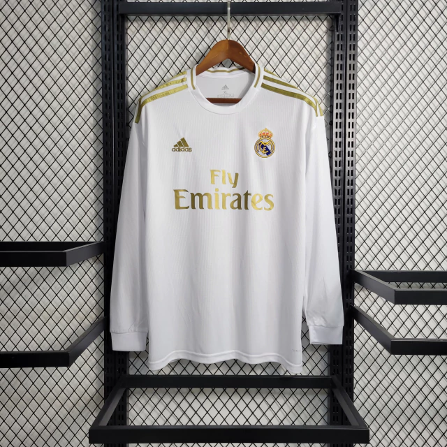 Camisa Retrô Real Madrid Manga Longa 2019 - Dream Shop