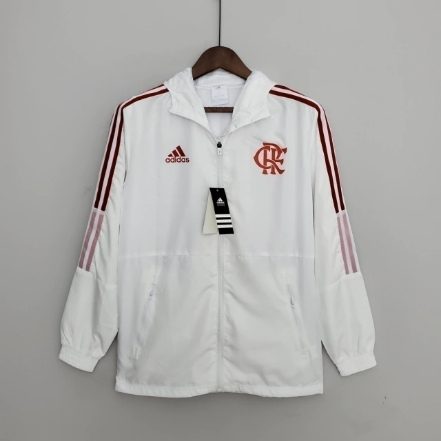 Casaco Corta-Vento Flamengo Adidas - Branco