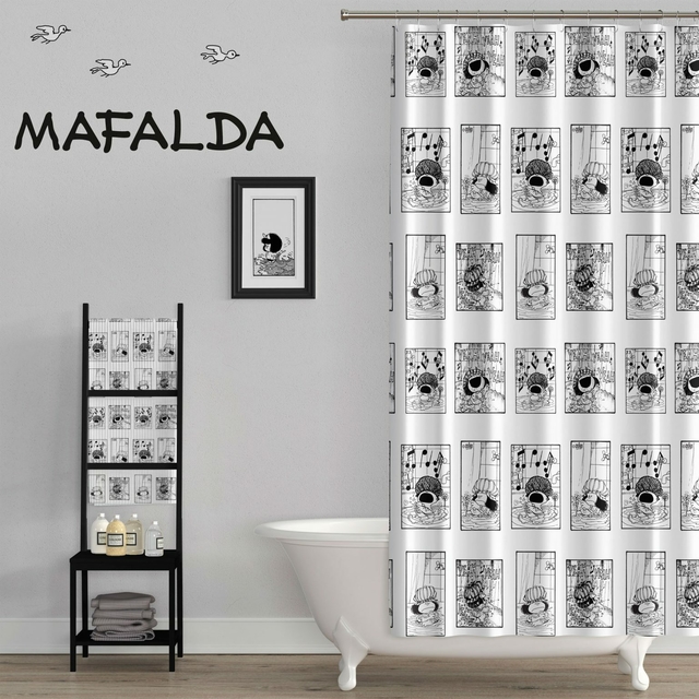 Cortina de baño plástica extra gruesa - Mafalda Baño