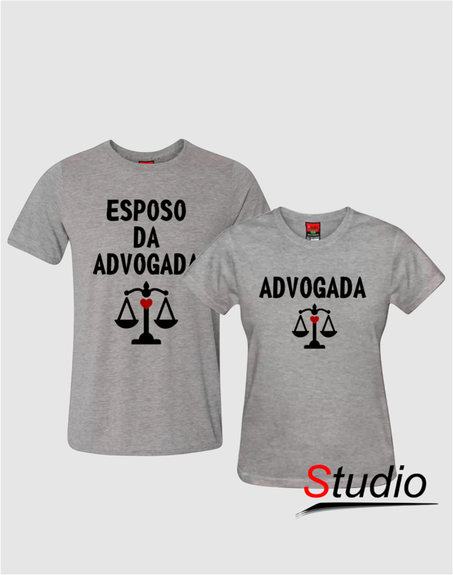 Camisetas Advogada e Esposo da Advogada