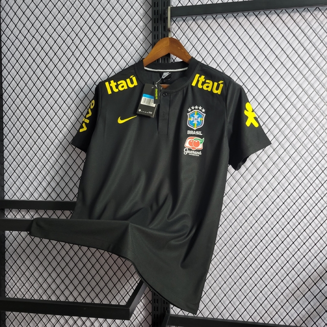 Nova camisa do Brasil Passeio Black 21-22
