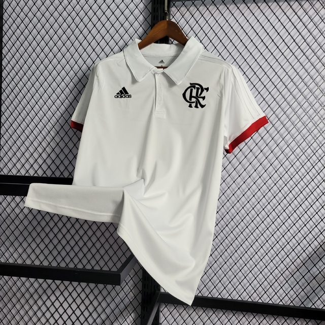Nova camisa do Flamengo Polo Branca 22-23